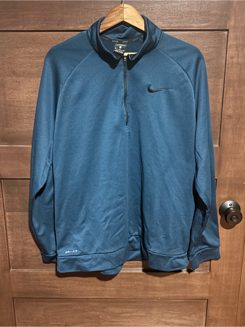 Nike Men’s Dri-FIT 3/4-Zip Jacket — Deep Teal Golf Athletic Casual